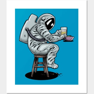 Beer Nuts Astronaut - color Posters and Art